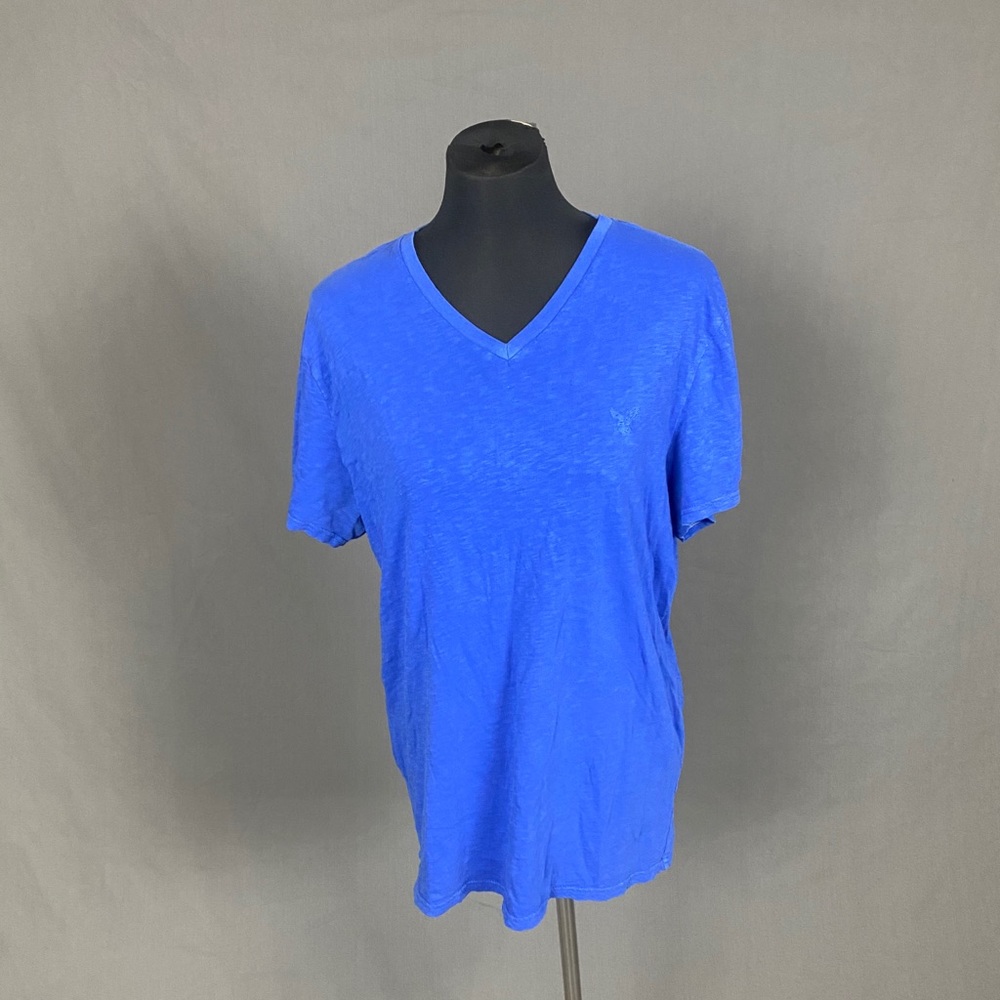 Blue V-neck T-Shirt